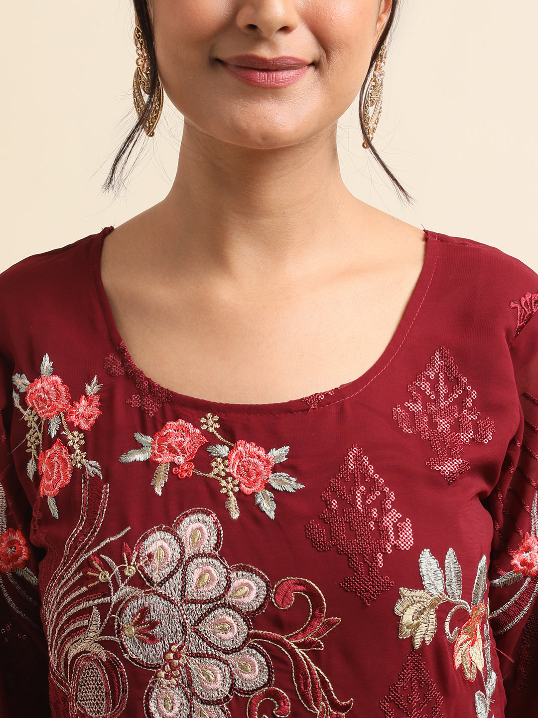 Discover Timeless Elegance with Maroon Pakistani Suit