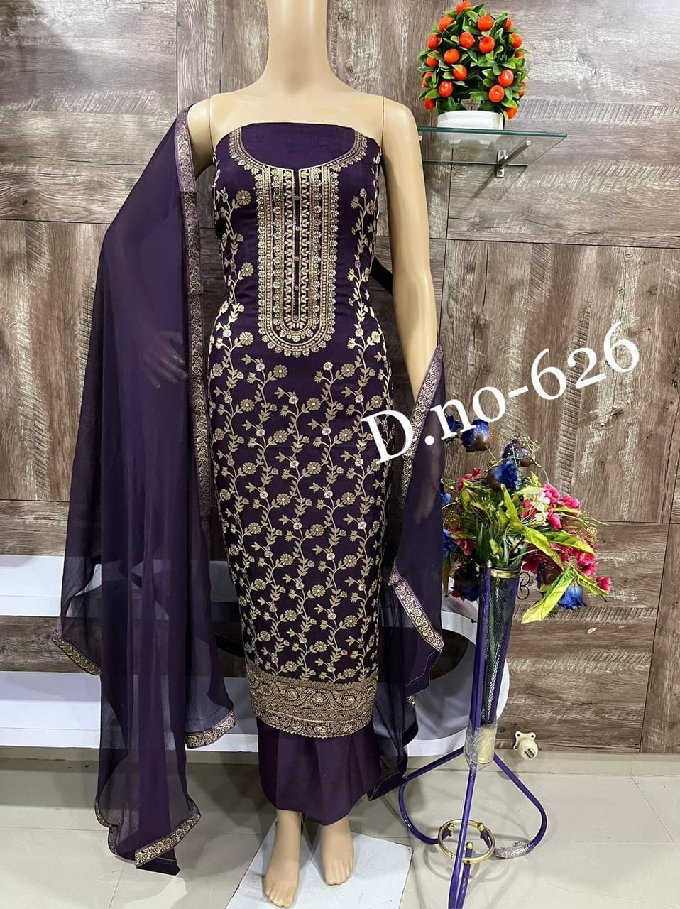 Embroidered Original Banarasi Silk Suits