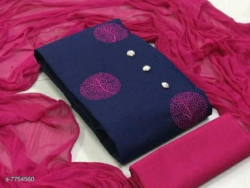 Women's Paisley Embroidered Cotton Suits & Dress Materials