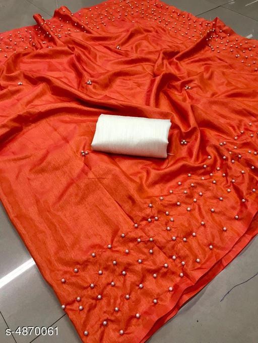 Orange Sana Silk Saree