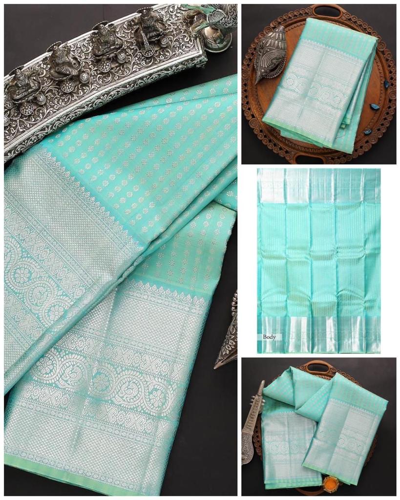 Woman's Silk Festival Wear Beautiful Rich Pallu & Jacquard Work On All Over The Saree With Unstiched Blouse
