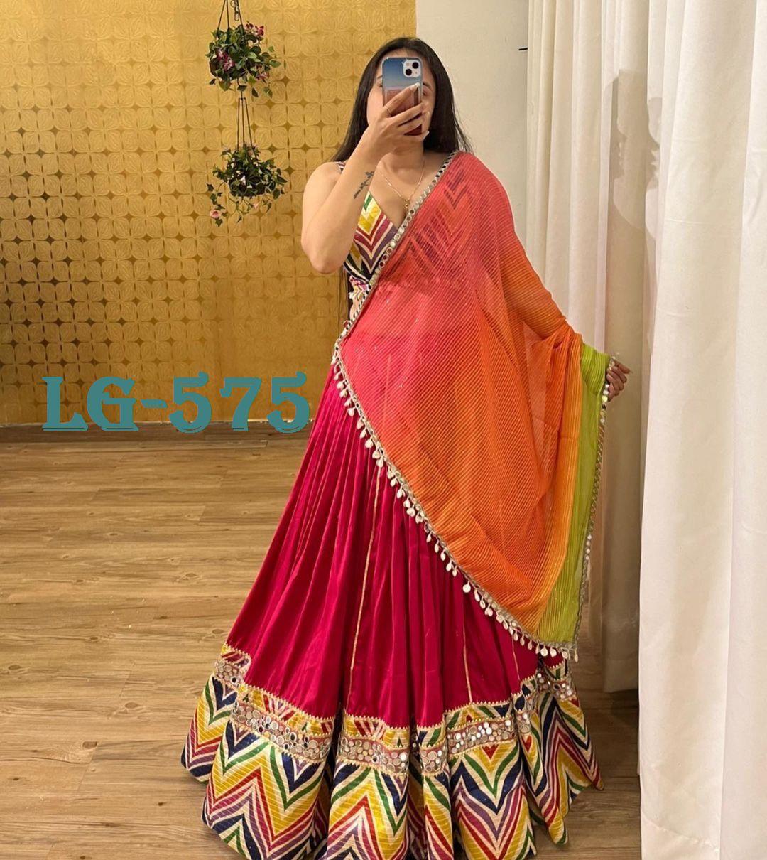 Designer Printed Croschet With Real Maroon Lehenga choli
