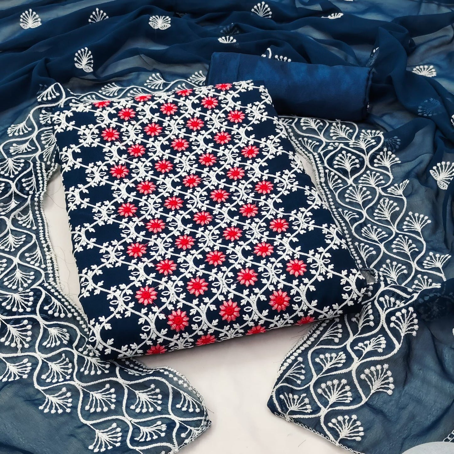 Orignal Georgette Wrok Dress Material