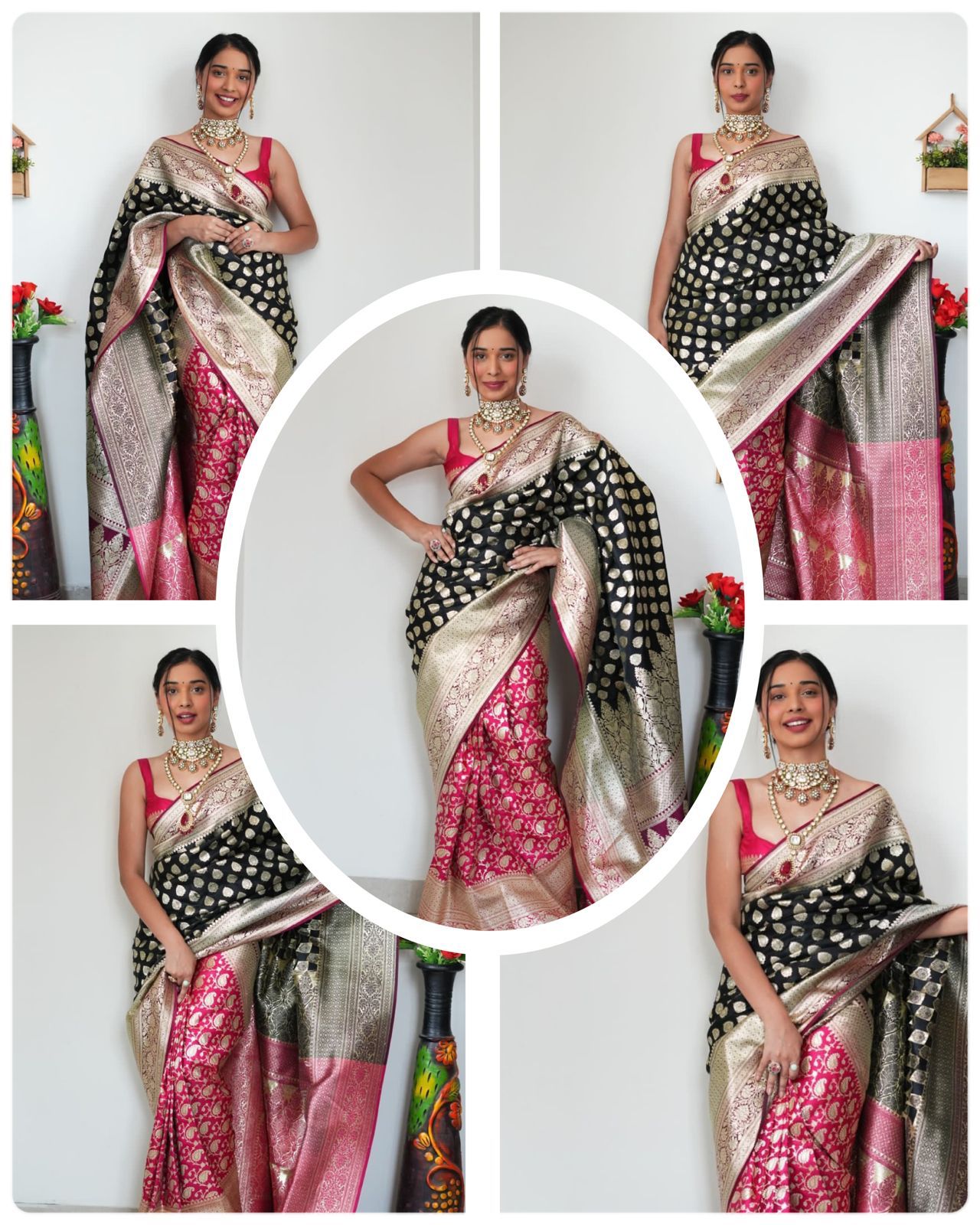 Ready Made Linen Silk Saree