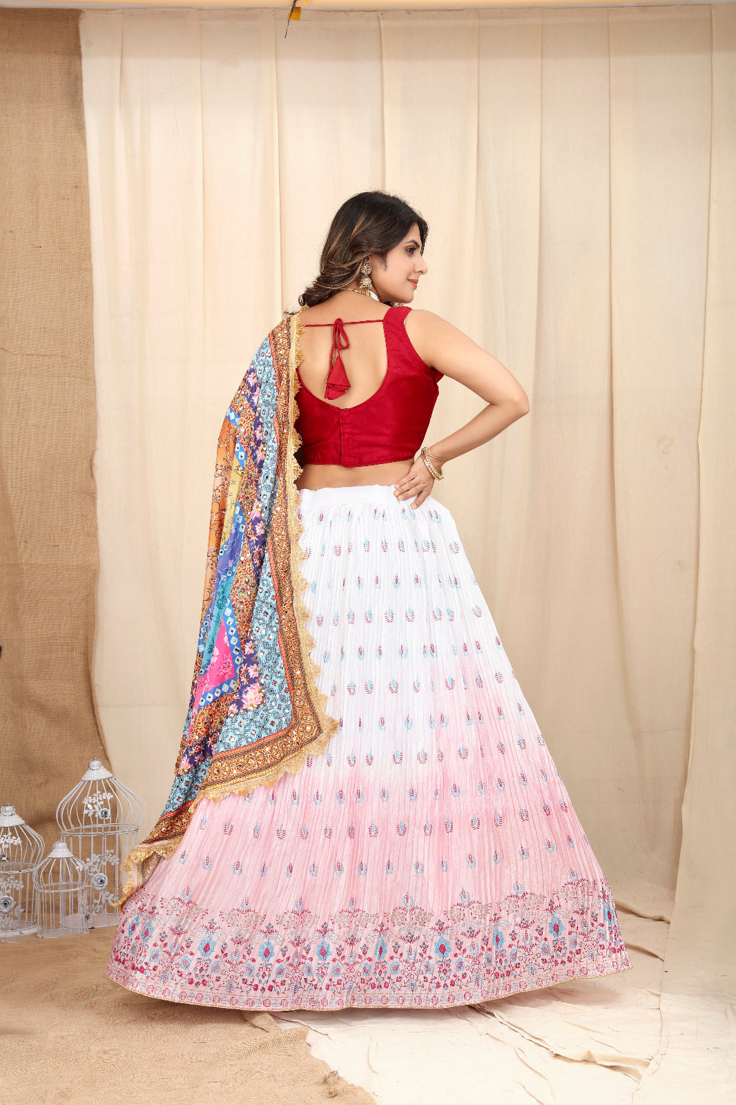 Fancy Wear Shimmer Lehenga Choli