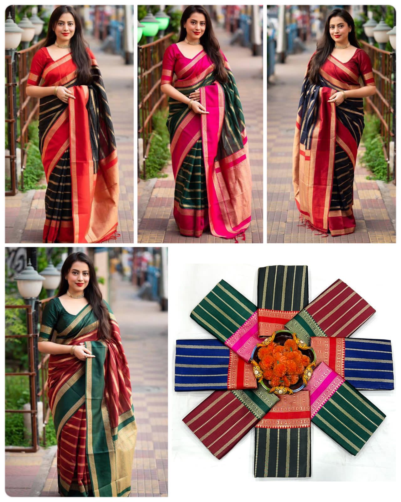 Designer Beetroot Soft Litchi Silk Lace Border Saree With Unstitched Blouse