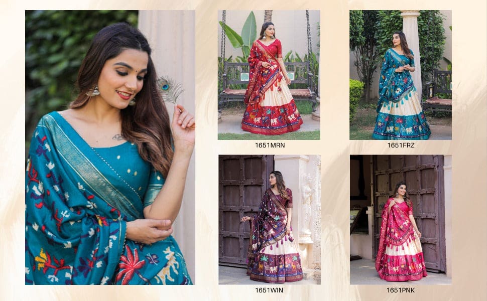 Lehenga Choli Premium Dola Silk Printed Foil Work Designer