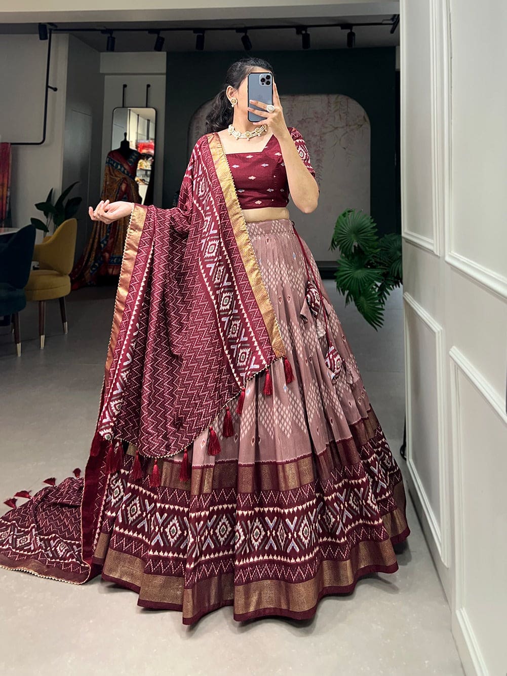 Lehenga Choli Green Color Printed Wedding Wear Trendy Designer