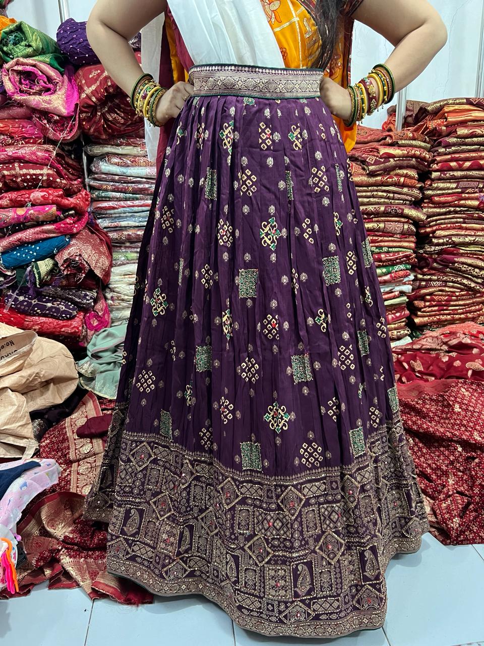 Luxurious Elegance: Pure Viscose Dola Silk Lehenga Choli