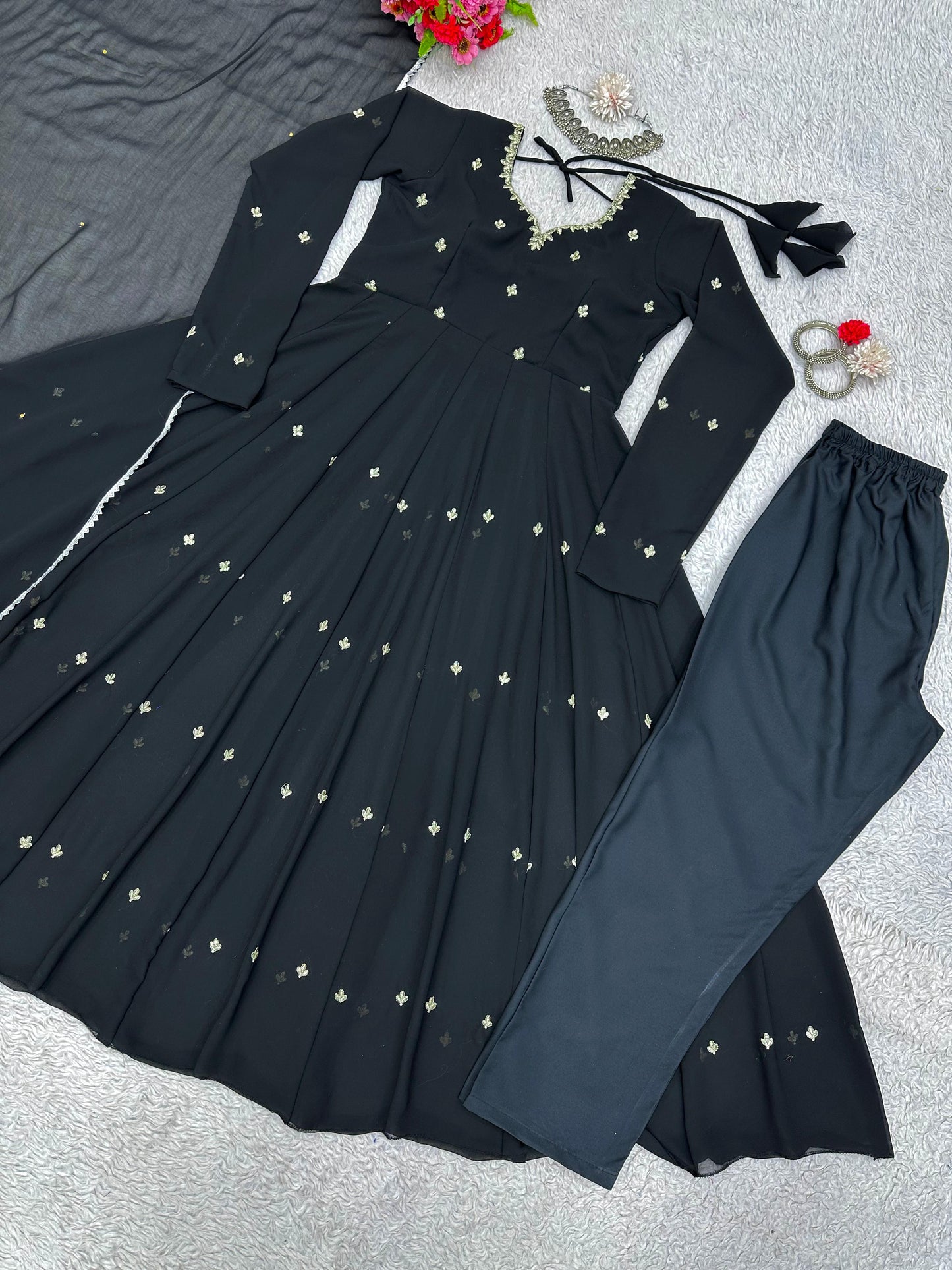 Elegant Faux Georgette Suit Set: Effortless Style for Every Occasion