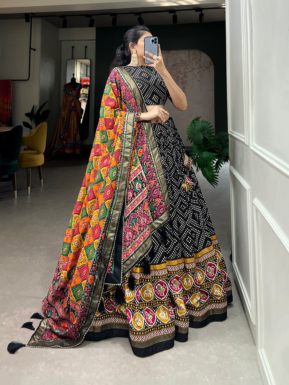 Elegant Tussar Silk Lehenga Choli Set for 25-Year-Olds