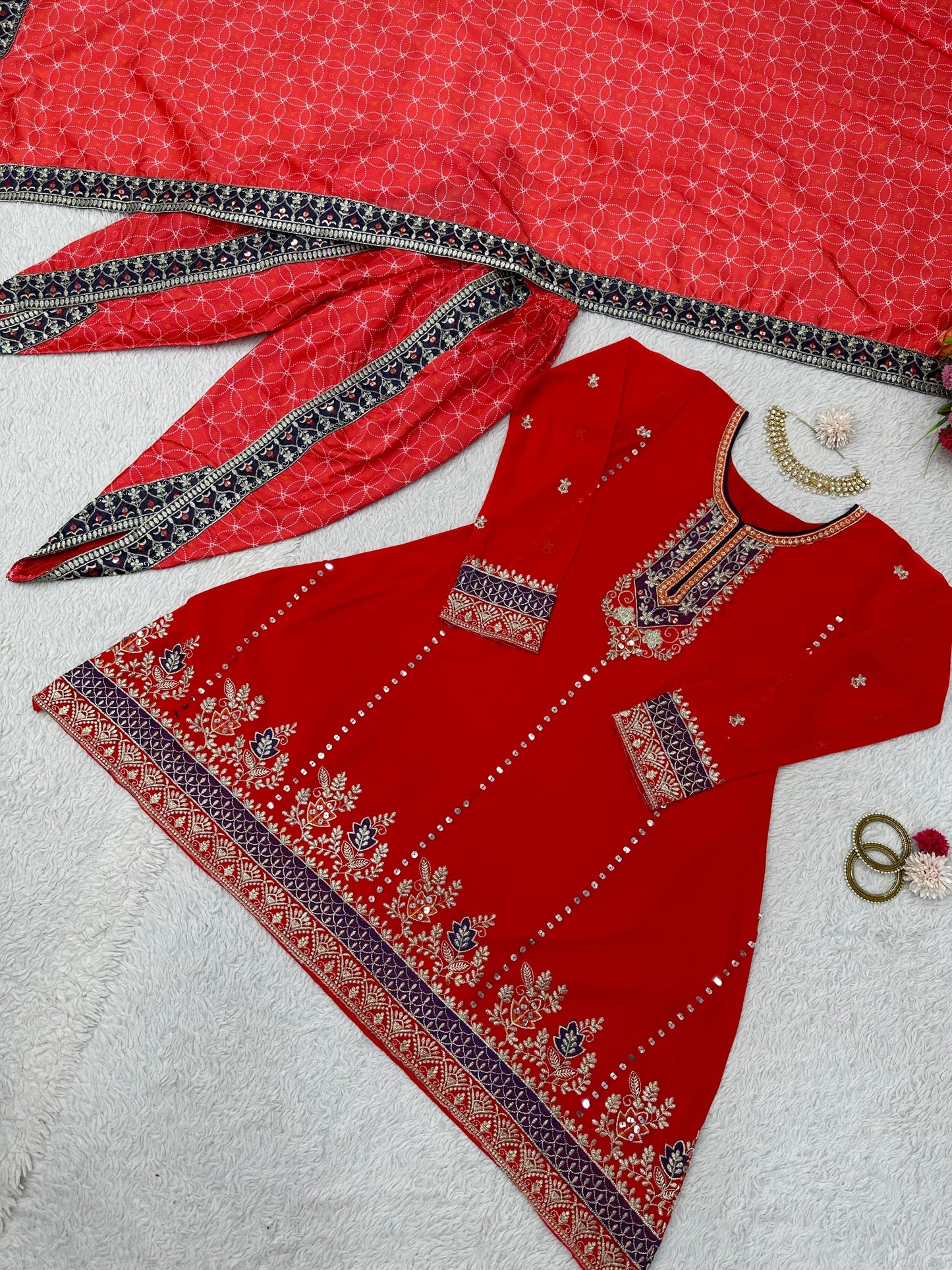 Elegant Faux Georgette Designer Suit