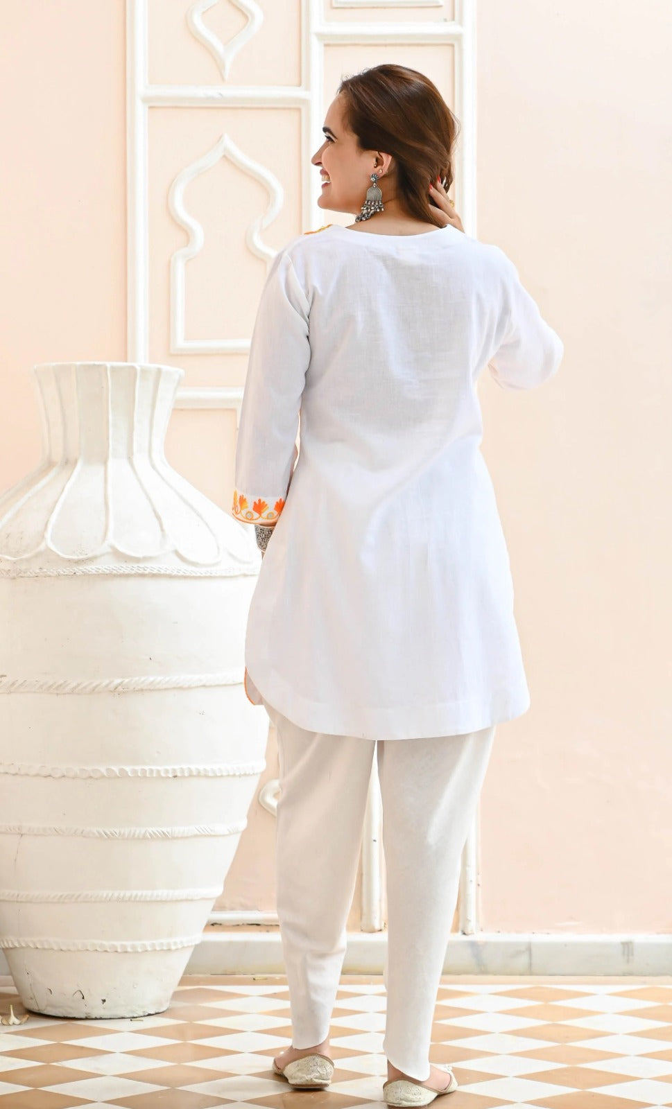 Experience Effortless Elegance: Solid Embroidered Co-ord Set For Women