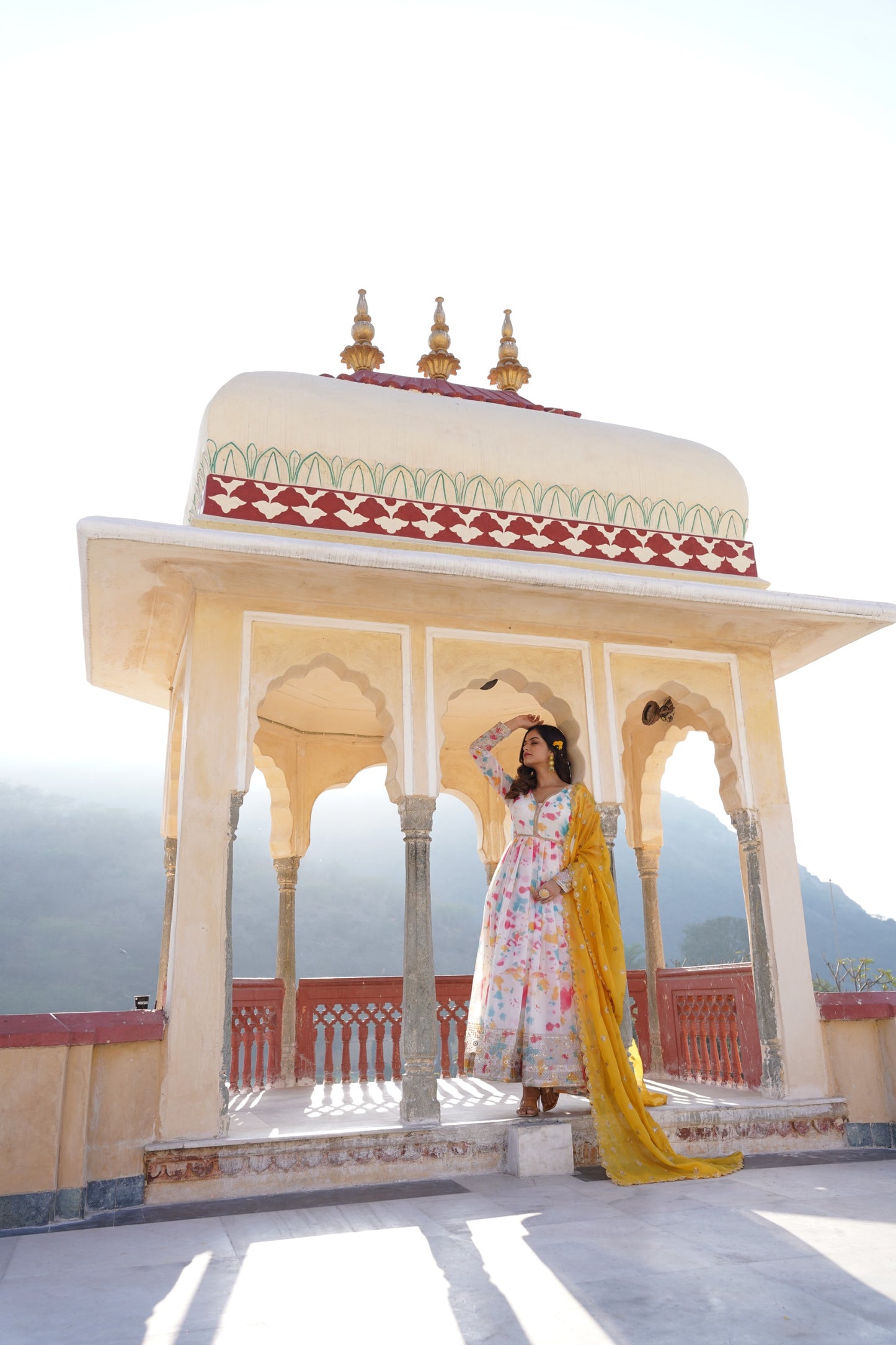 Elegant Digital Printed Gown Set