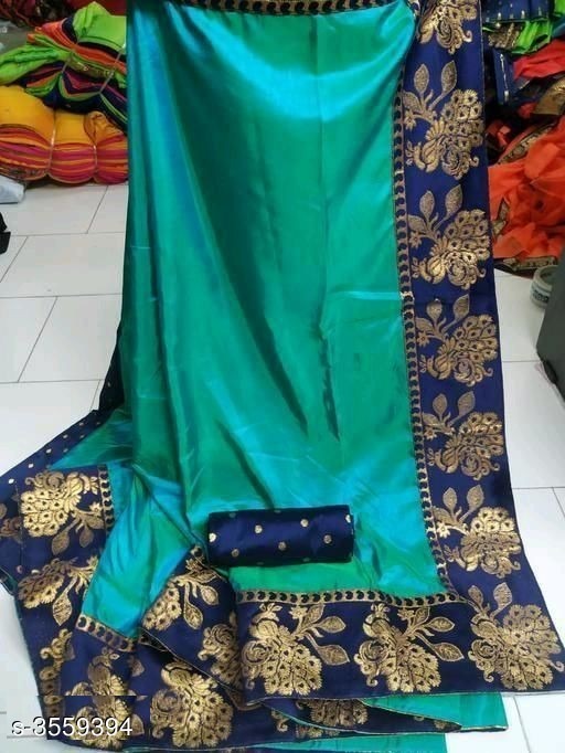 Embroidered border with our Luxurious Sana Silk Saree