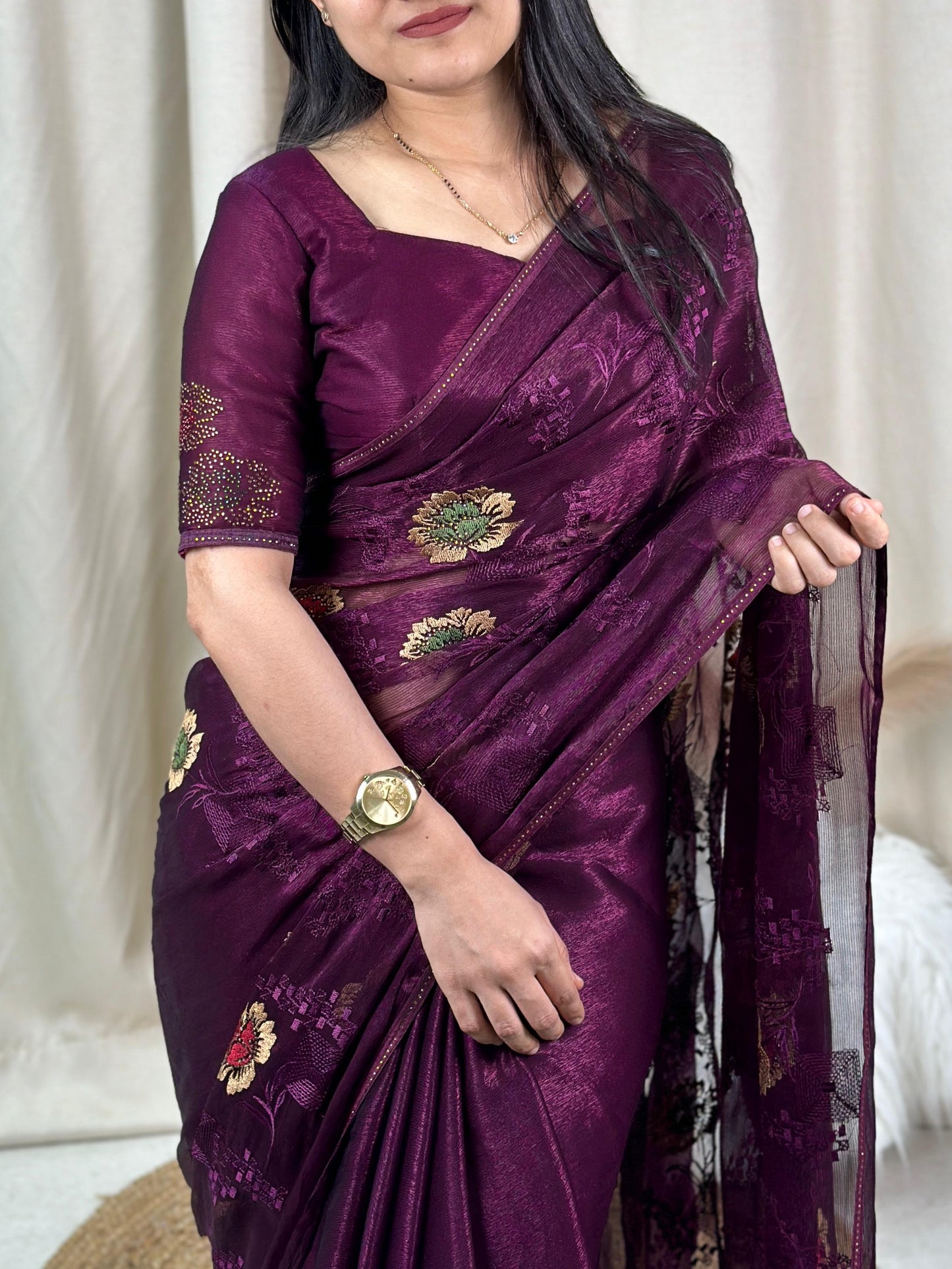 Embrace Elegance: Sitara Chiffon Saree