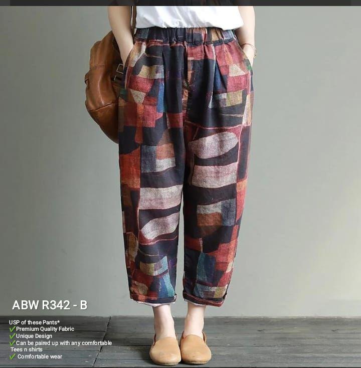 Ritsila Women's Loose Lower Comfortable Western Classy Track Pants