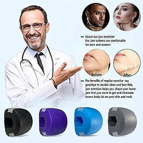 Jawline Exerciser Jaw, Face, Neck Exerciser, Reduce Stress and Craving Massager (Multicolor)