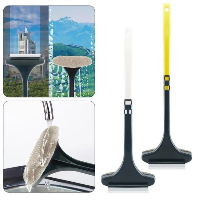 Multifunctional Brush 2 in 1 Mesh Cleaning Wiper Plastic Wet and Dry Brush (300 ml)