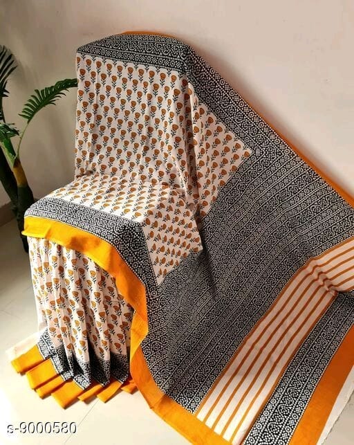 Beautiful Heavy Cotton Printed Saree - Dharti Bandhani