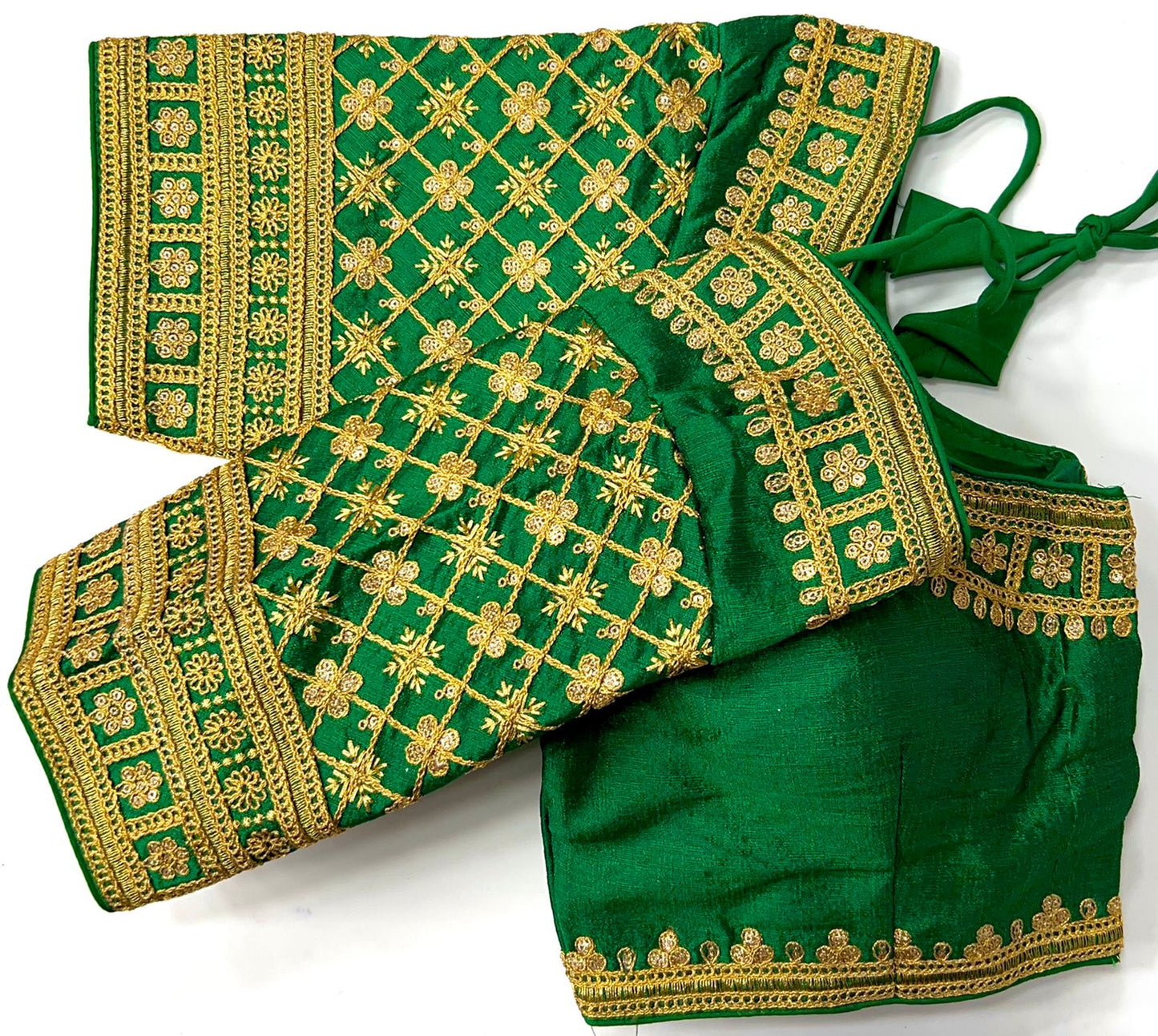 Blouse has sequance , jari and thread work Blouse design Rasiya