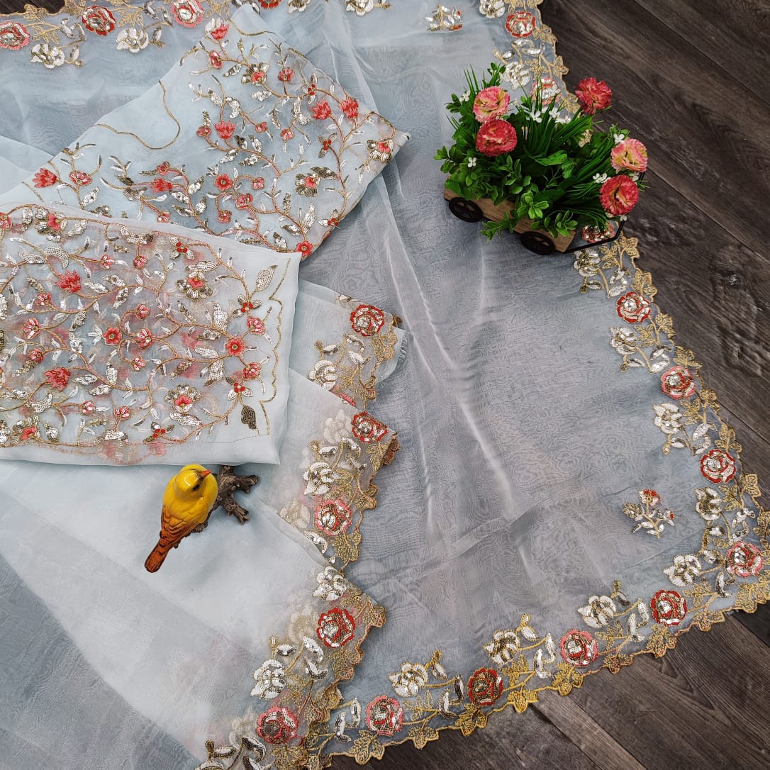 New Super Trending Organza Saree