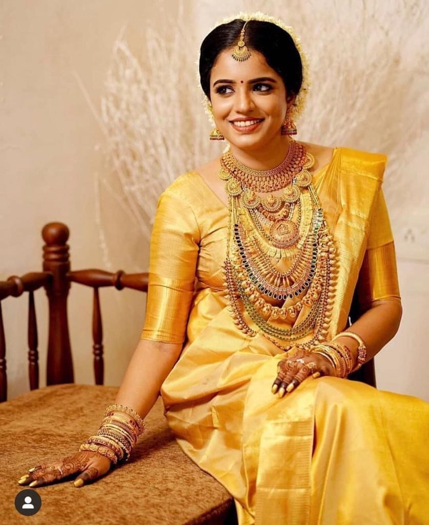 Yellow Banarasi Silk saree