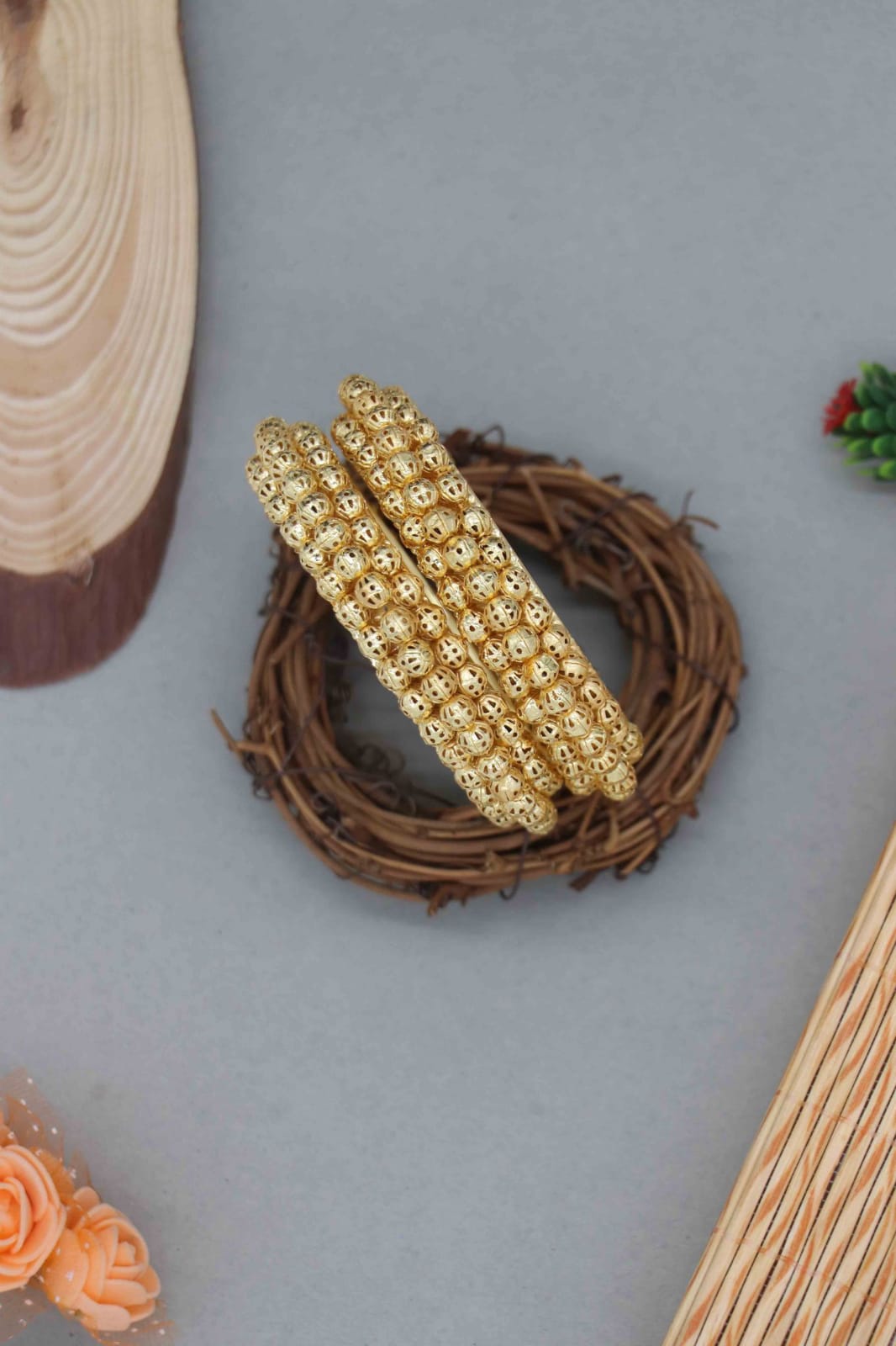 Mahganya Traditional Fancy Designer Casual Party Gold Plated Bangles for Girls And Women