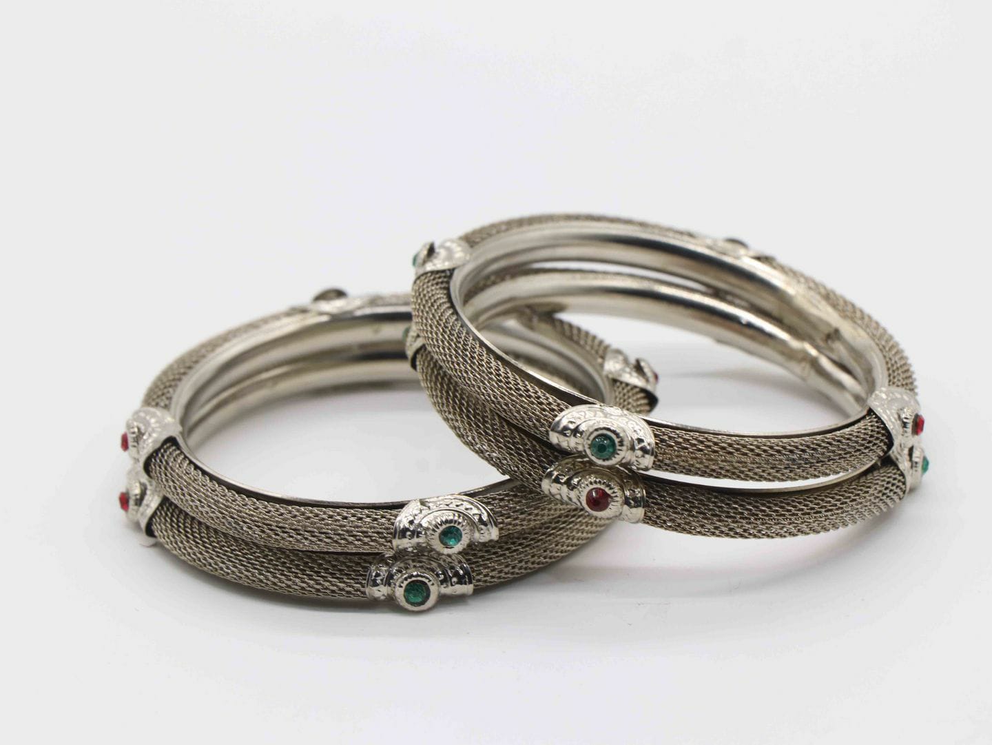Traditional Silver Plated Oxidized Bracelet Bangles for Women & Girls