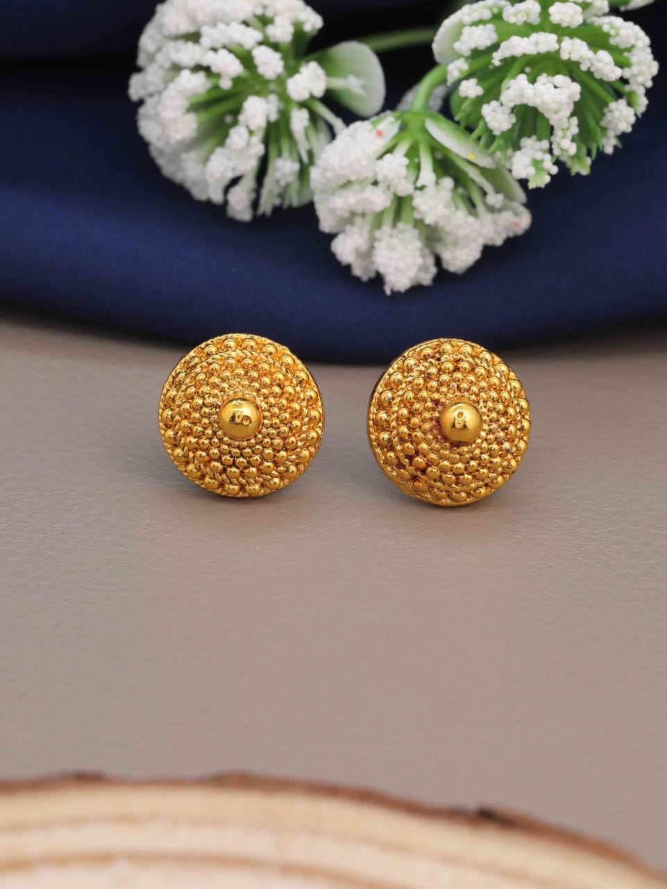 Latest Fashion Golden Earrings Tops for Women and Girls