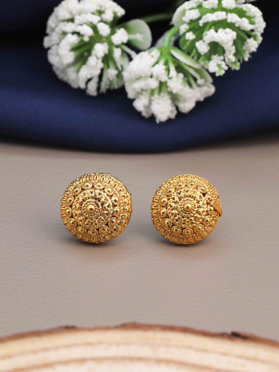 Latest Golden Earrings Tops for Women and Girls
