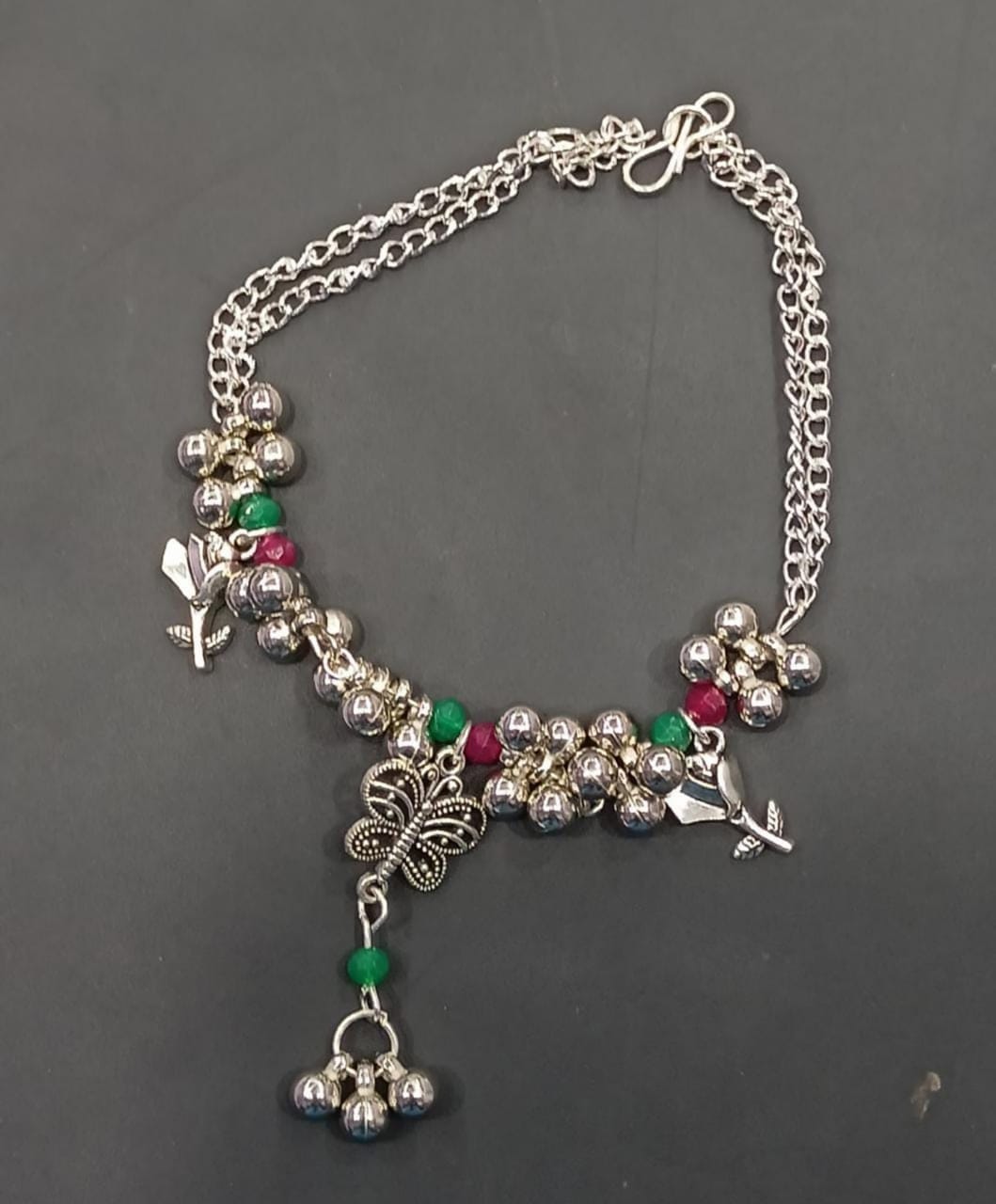 Peora Jolly Charms 925 Sterling Silver Plated Charm Bracelet for Girls & Women