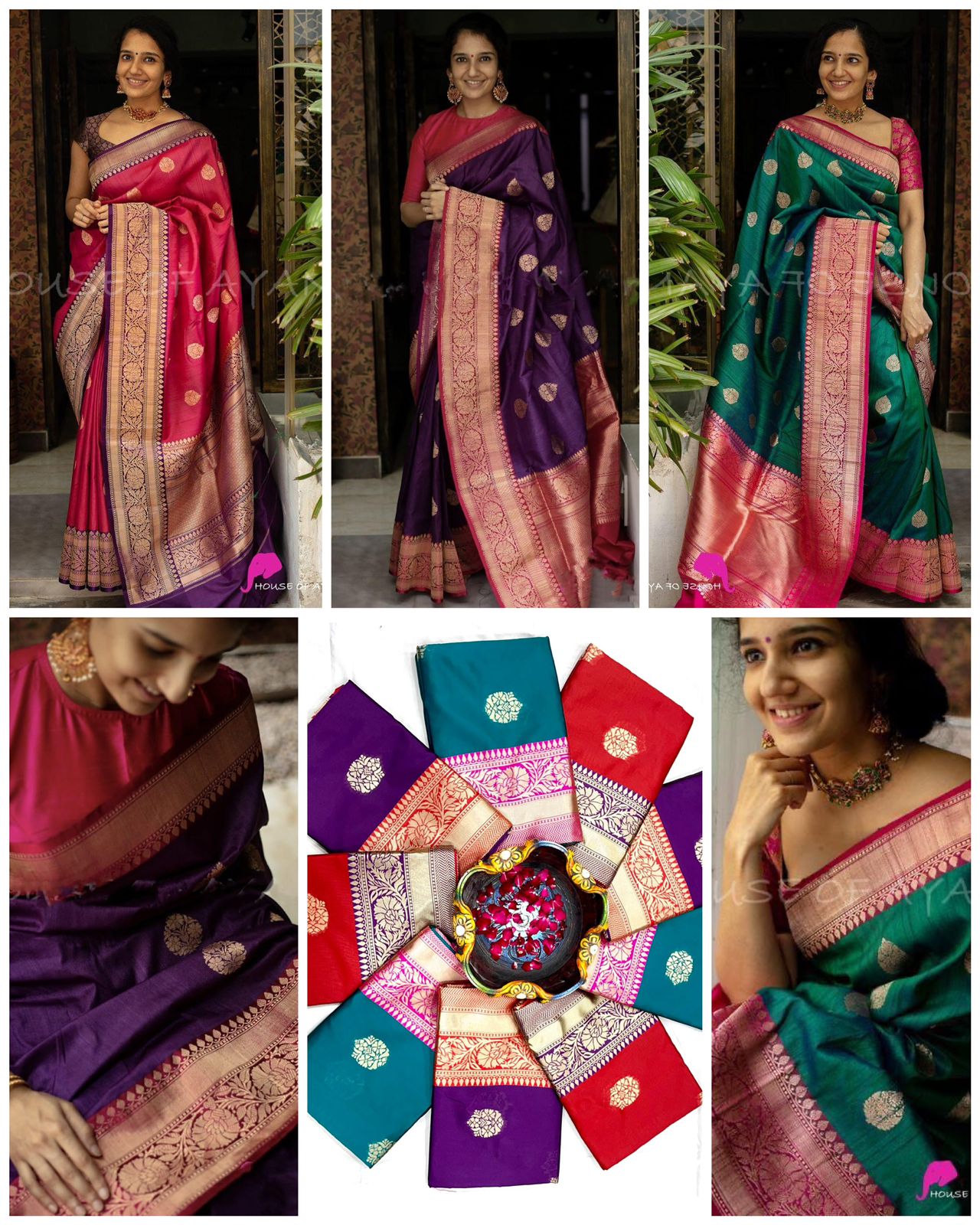 Organza Soft Lichi Silk Cloth Sarees with Blouse