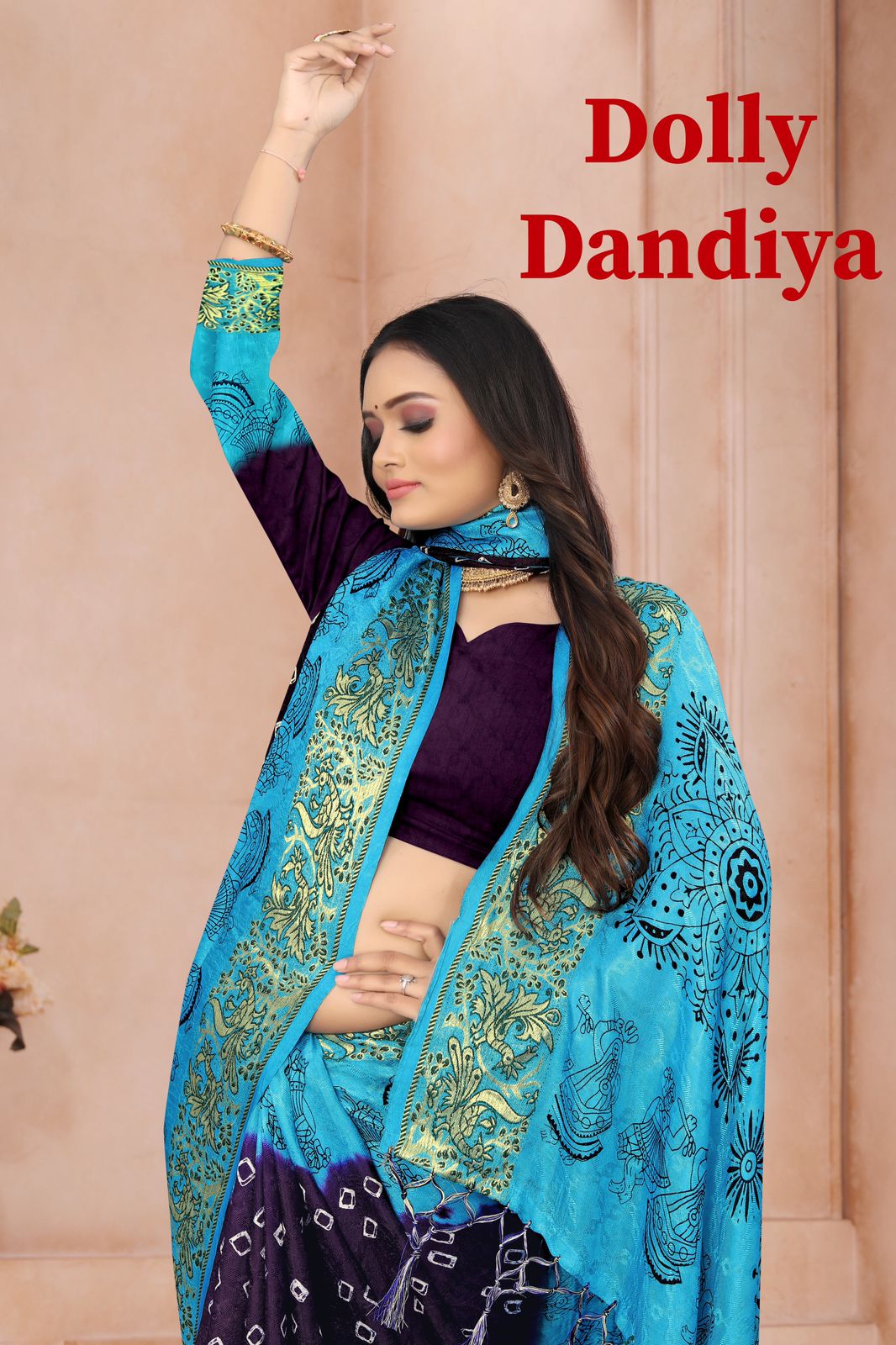 Dolly Dandiya Bandhani Saree