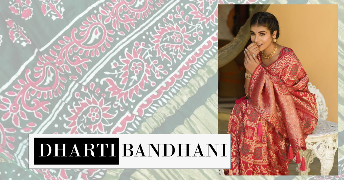 Jahangir Khatri Red Block Print Modal Silk Ajrakh Saree With Tassels –  Okhaistore