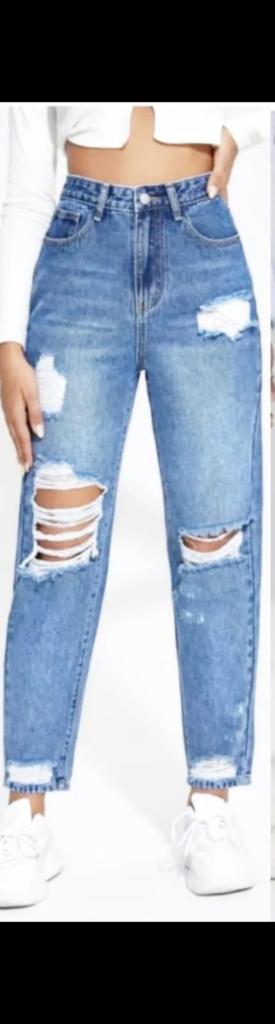 Regular Fancy Women Ribbed Mom Fit Jeans, Button, High Rise