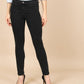 Black  Women Skinny High Rise White Jeans