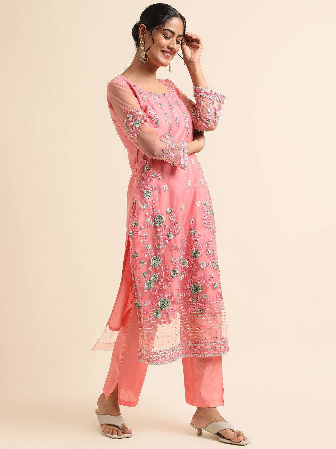 Radiant Pink Pant Suit: Embrace Elegance with Unique Design