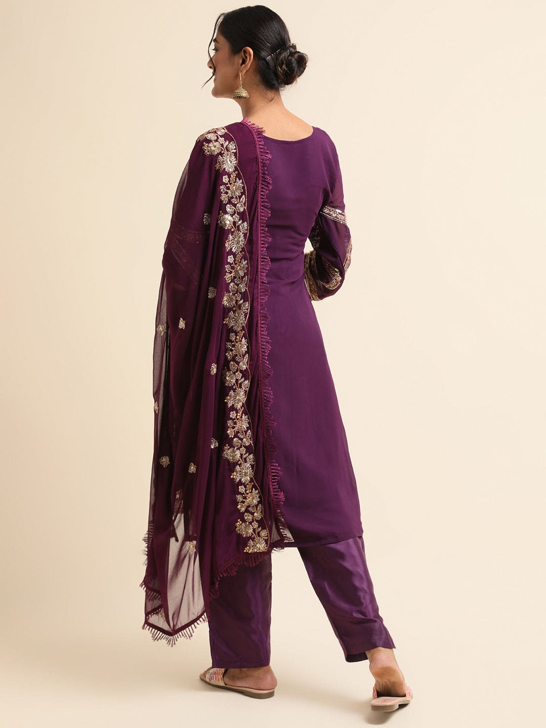 Elevate Your Style with Purple Modern Pakistani Suit