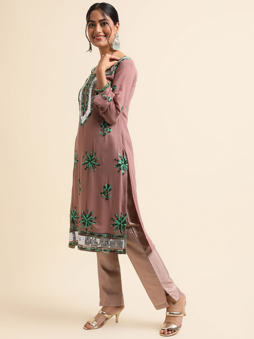 Discover Timeless Elegance with Brown Pakistani Suit