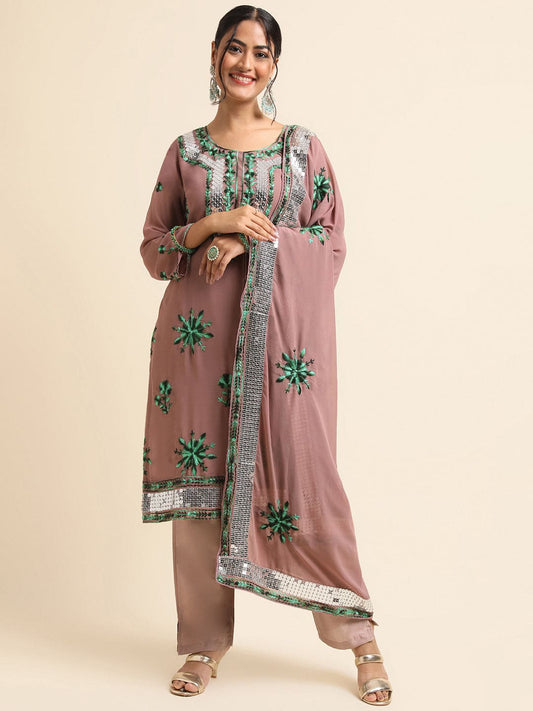 Discover Timeless Elegance with Brown Pakistani Suit
