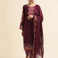 Elevate Your Look with Wine Pakistani Suit Design