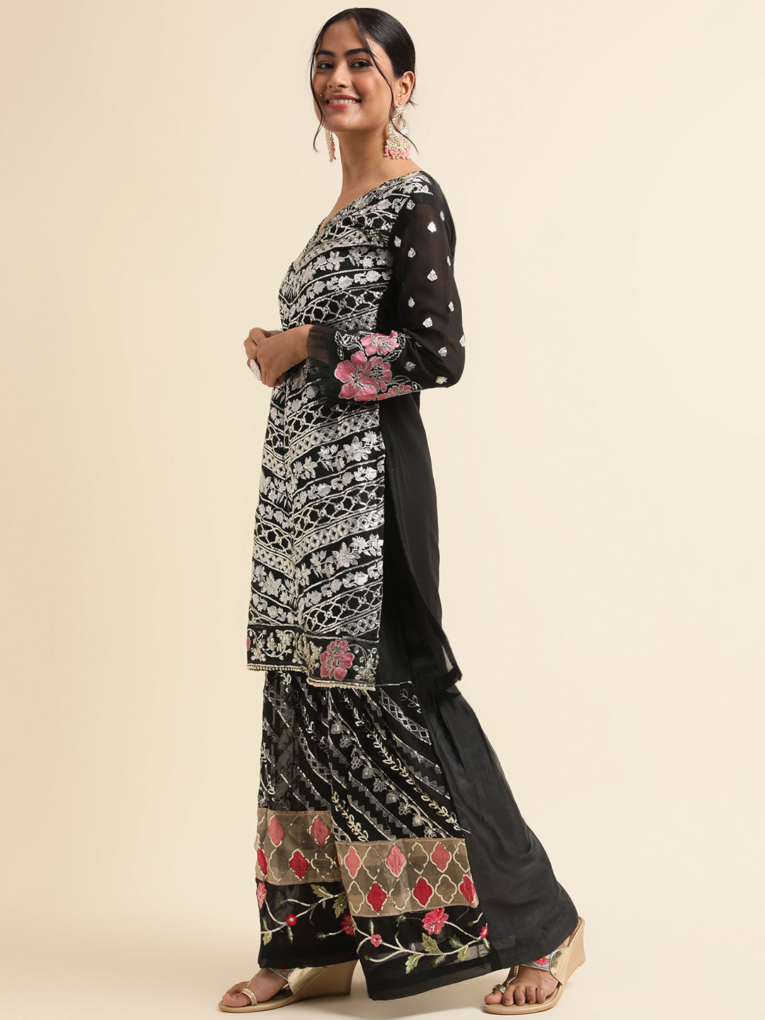 Black Sharara Suit: Embrace Timeless Elegance