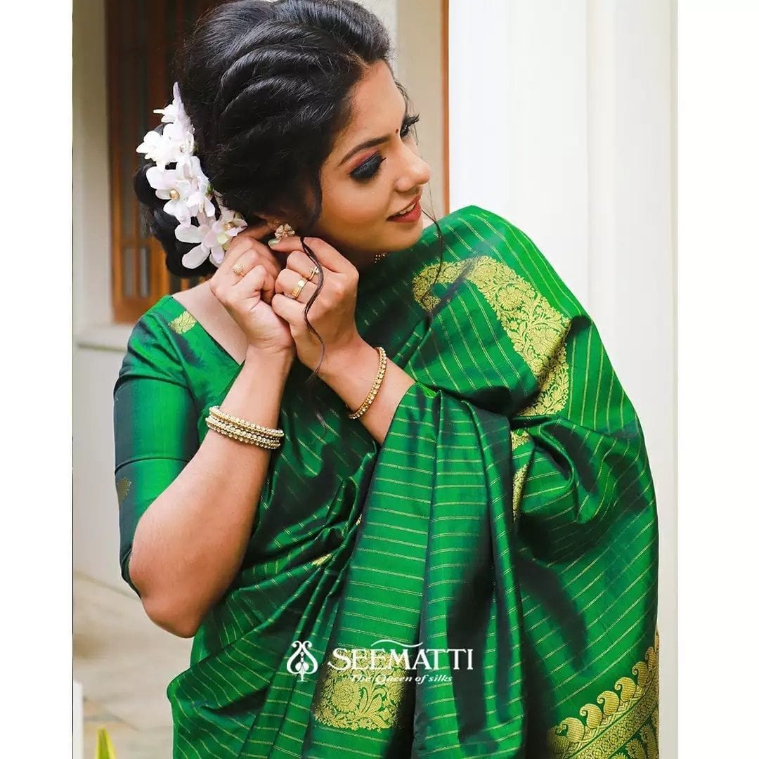 Buy Green Banarasi Art Silk Saree | Designer Sarees