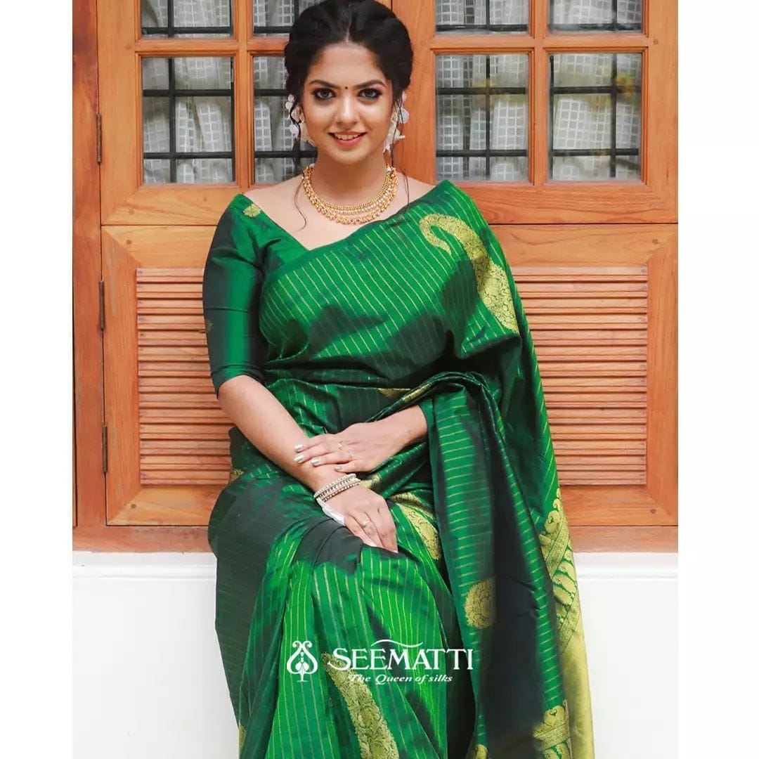 Green Banarasi Art Silk Saree