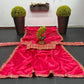 Beautiful Designer  premium Japan satin silk Saree