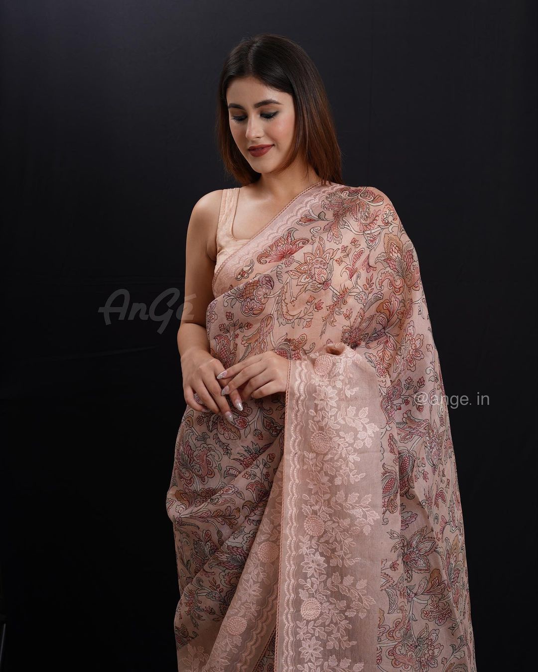 Soft Rich Organza Silk Floral Print  Saree