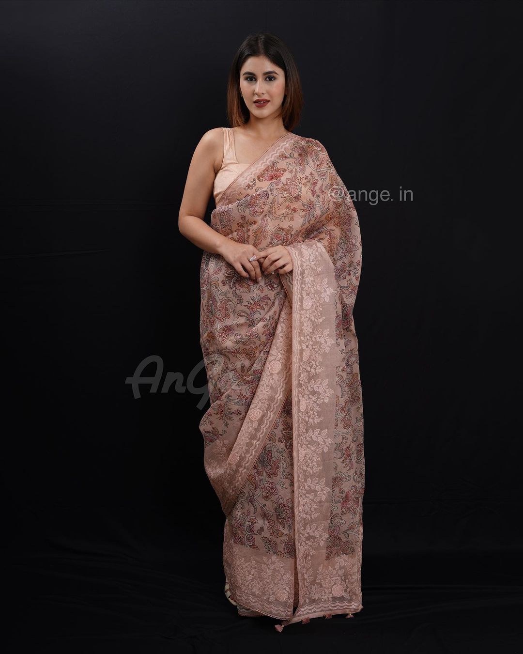 Soft Rich Organza Silk Floral Print  Saree