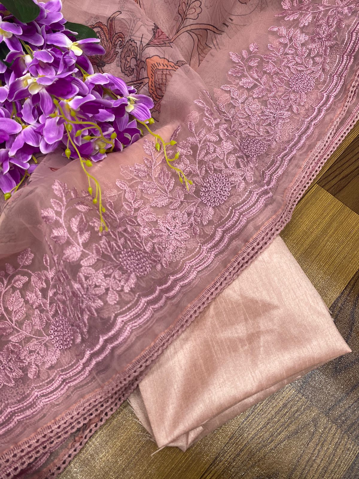 Soft Rich Organza Silk Floral Print  Saree