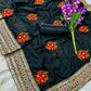 Soft Vichitra Silk Fabric With Designer  Threaded Work Along With Designer Sequence